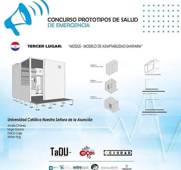 Estudiantes de Arquitectura ganan 3° puesto en concurso internacional sobre prototipos de salud de emergencia