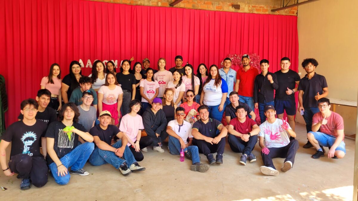 Unidad Pedagógica Pedro Juan Caballero colaboró en el embellecimiento del albergue «Casita Rosa» para pacientes con cáncer de mama