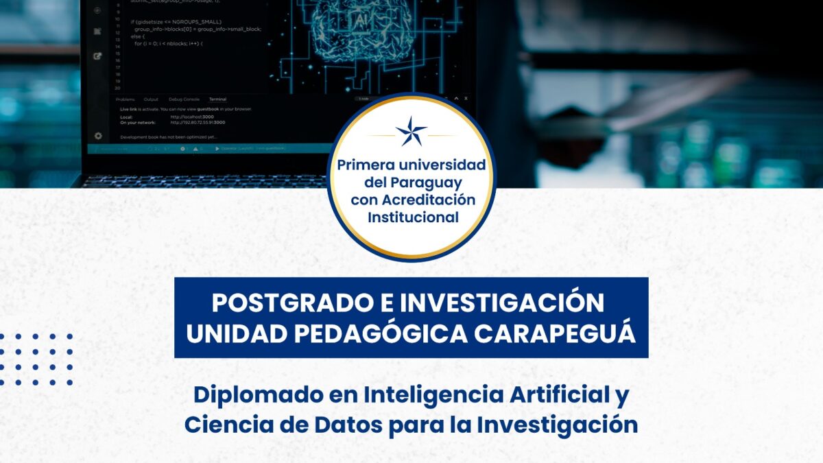 UC Carapeguá abre convocatoria para Diplomado en Inteligencia Artificial y Ciencia de Datos para la Investigación